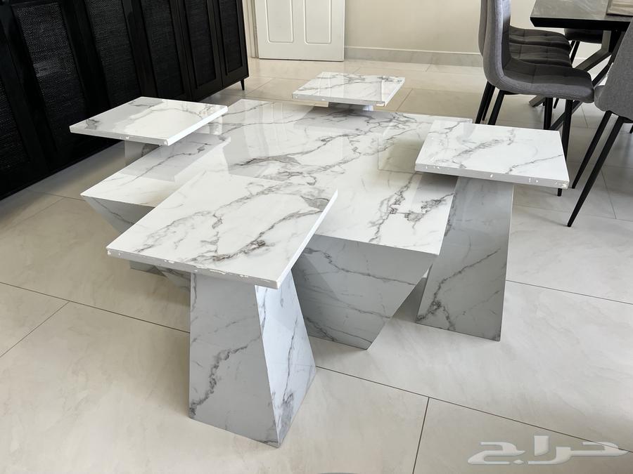 Marble Alternative Coffee Table Set (Coffee Table + 4 Side Tables)63680645417219110