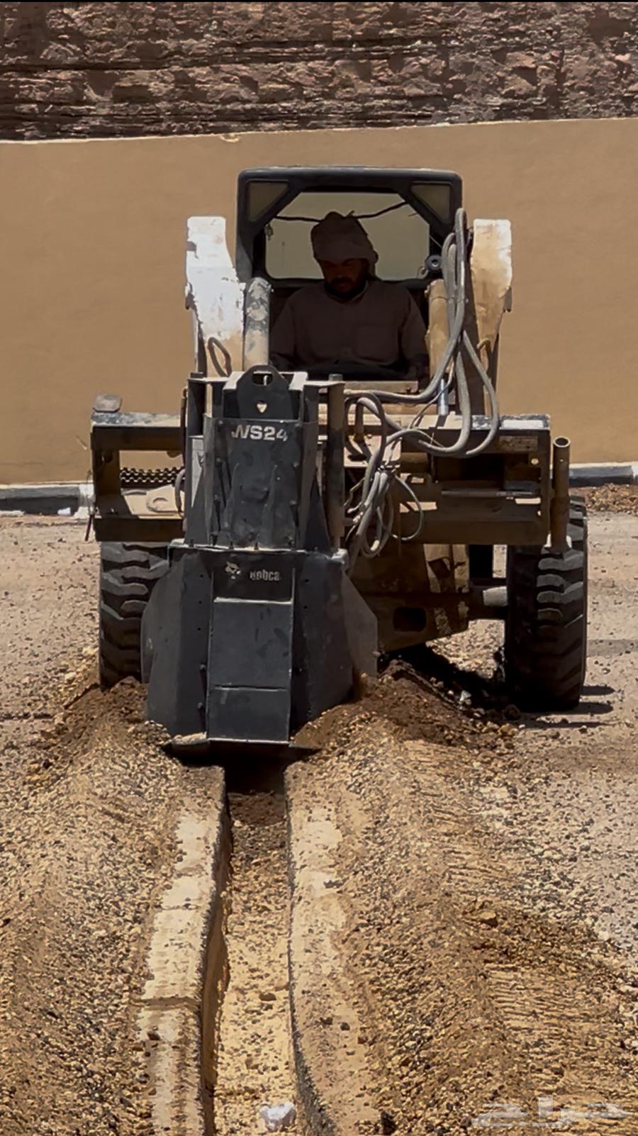 Bobcat trencher for rent daily, monthly, or per meter in Al-Jouf63750500707201112