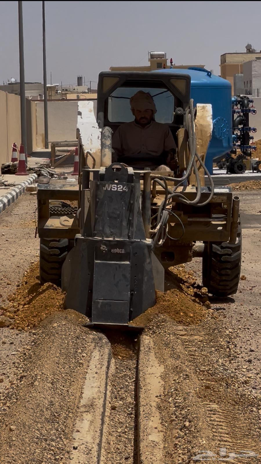 Bobcat trencher for rent daily, monthly, or per meter in Al-Jouf63750500707201110