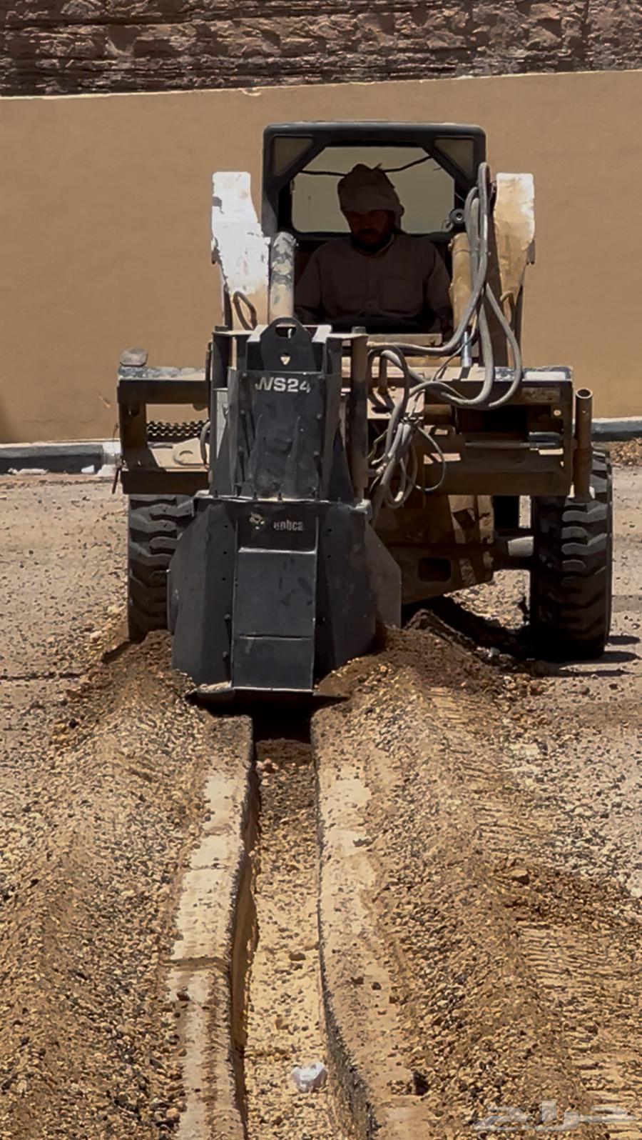 Bobcat trencher for rent daily, monthly, or per meter in Al-Jouf63750500707201111