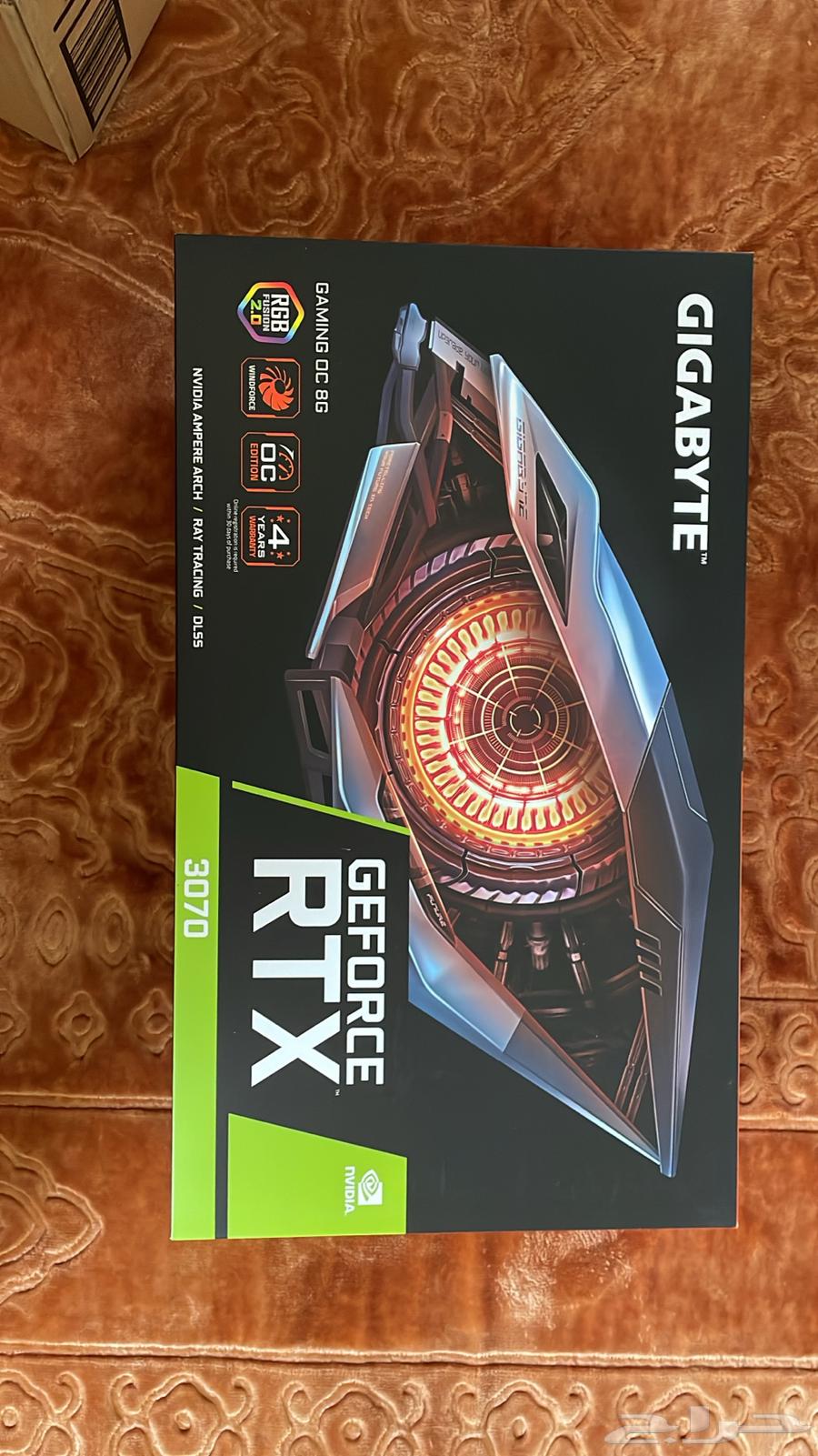 RTX 3070 Gigabytes Graphics Card63703677630210111