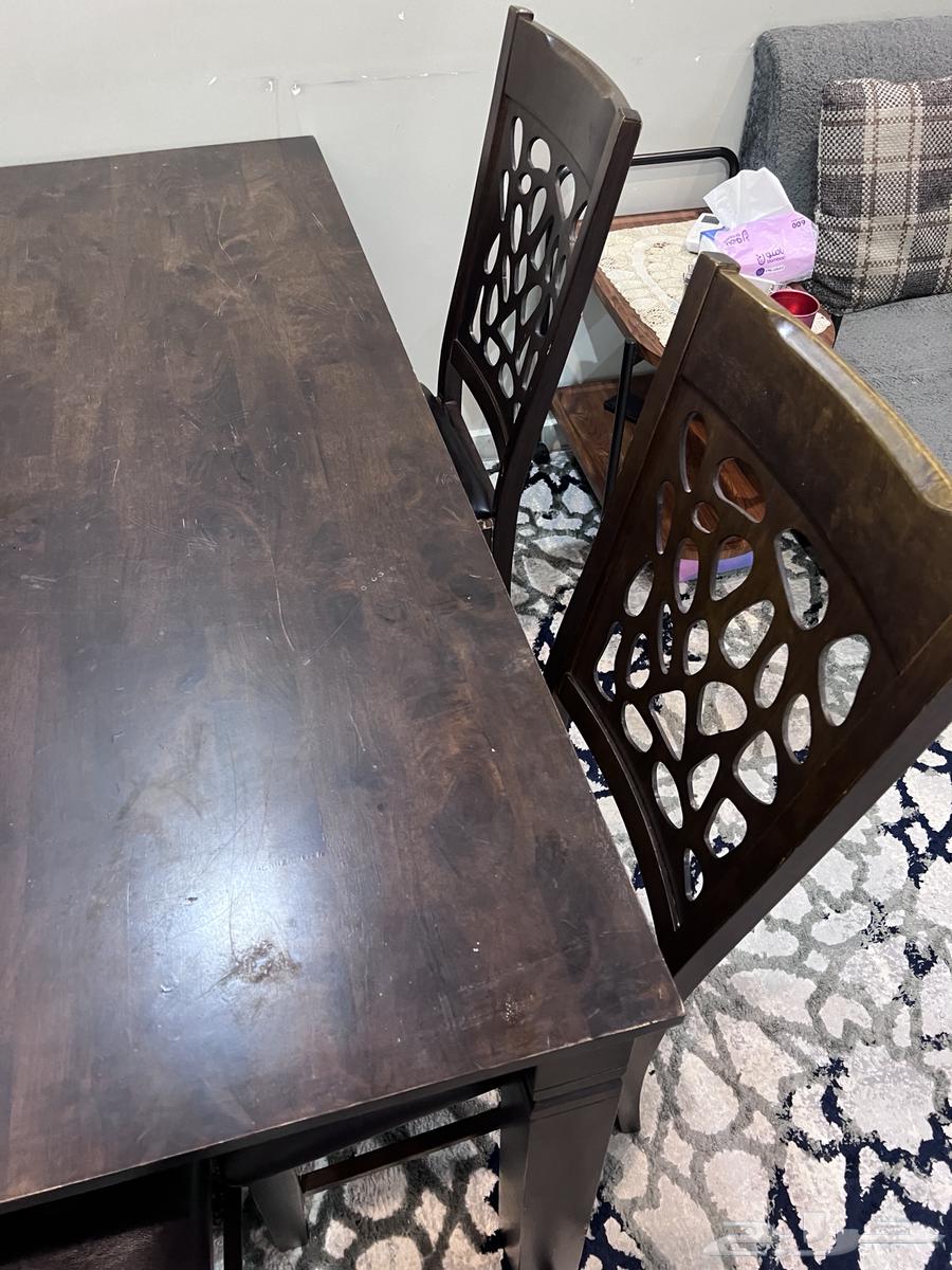 طاولة طعام لونه بني 6 كراسي63703502279681113