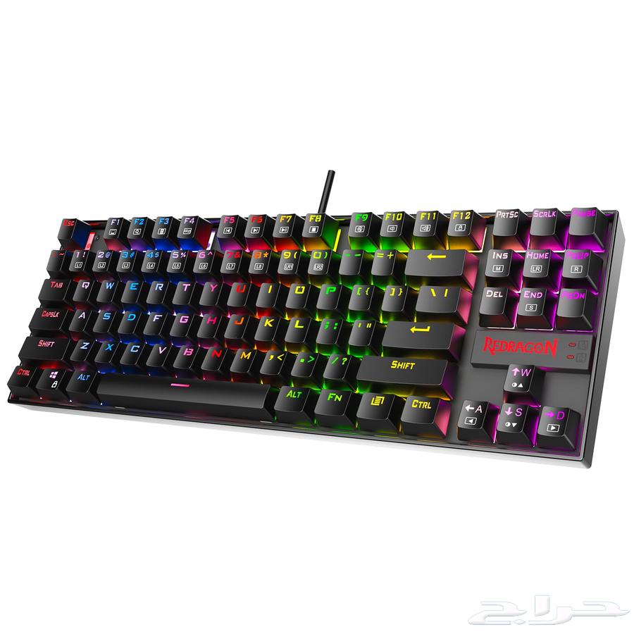 كيبورد K552-RGB-BA 60  ويجي معاه ماوس Redragon RGB LED م63706214661378110