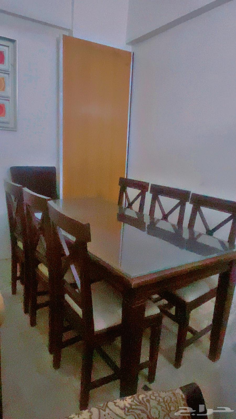 طاولة طعام ب6 كراسي ودولاب63707302516355110