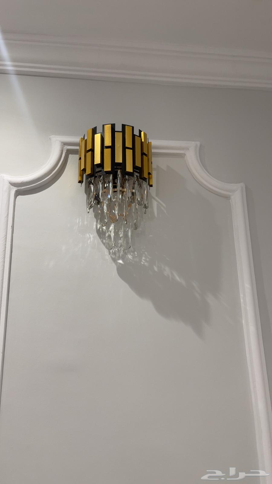 Crystal chandelier with two matching lamps set63714417943681111