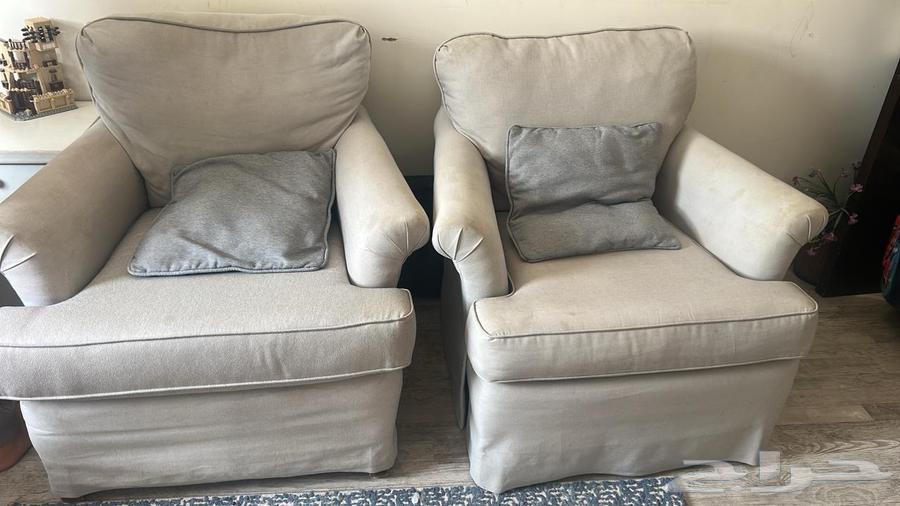 A corner sofa from IKEA and a sofa from IKEA and a set of sofa and 3 chairs and 2 armchairs63712579993218114