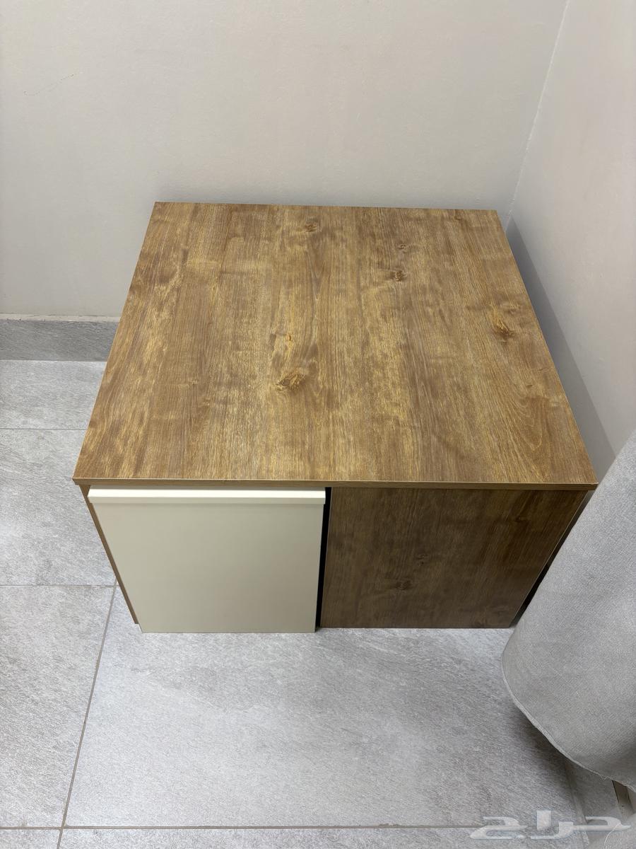 طقم طاولات بيج وخشبي مودرن63714711998211113