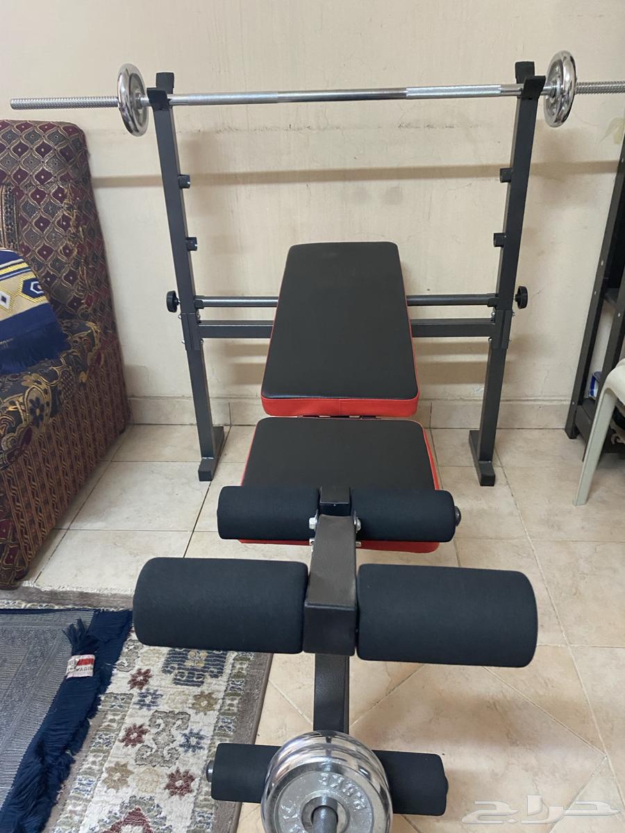 Weight set with bench and bar63711319566339110