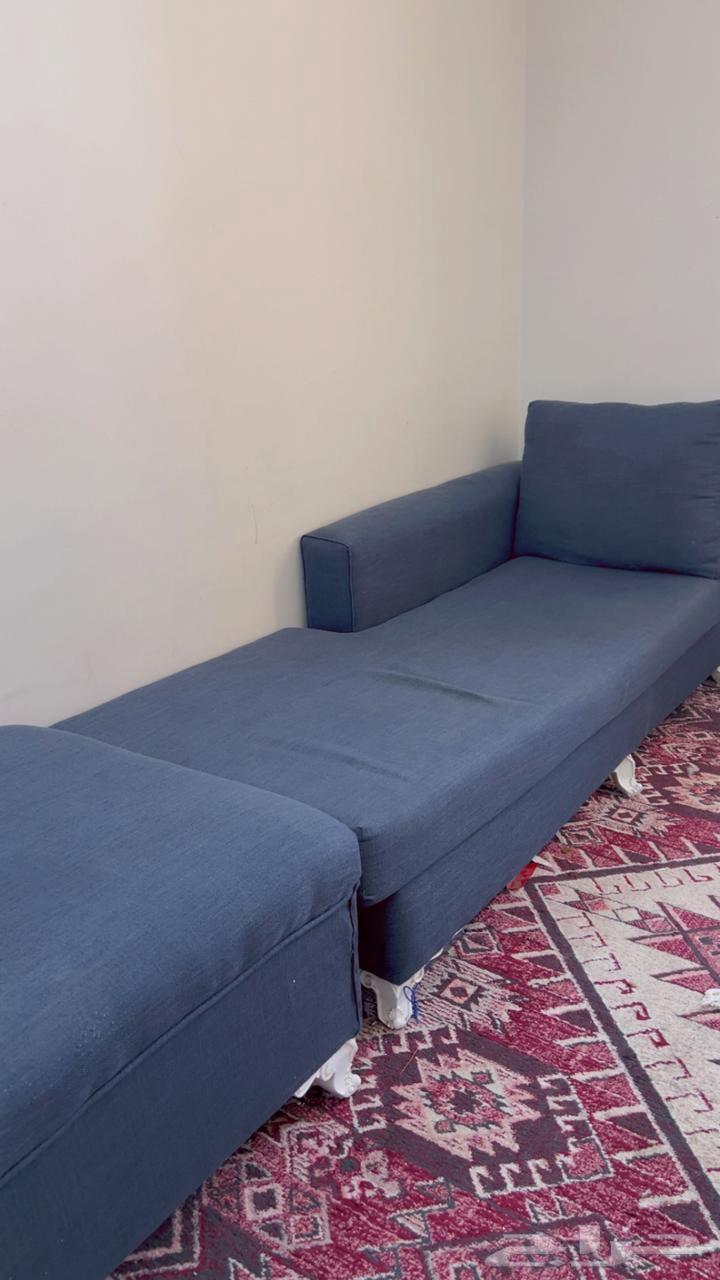 Dark blue used clean sofa with table63712319462913111