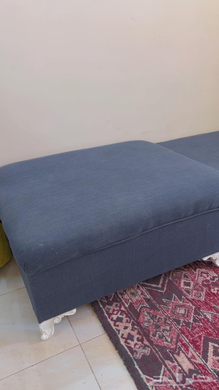 Dark blue used clean sofa with table63712319462913110