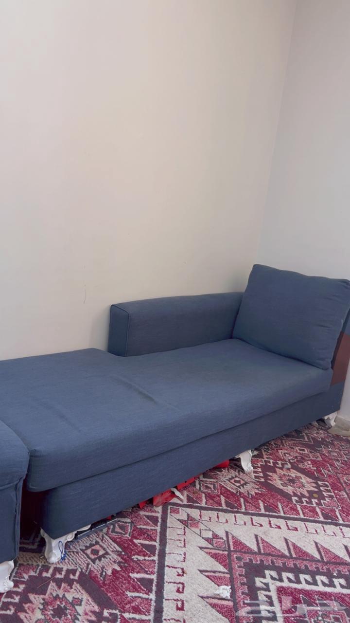 Dark blue used clean sofa with table63712319462913113