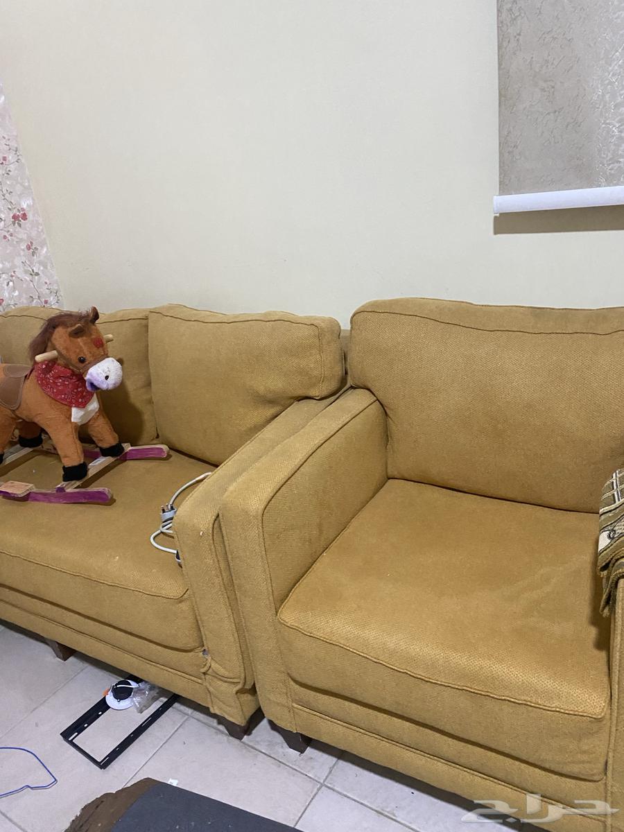 8 قطع كبير وصغير كنب لون واحد للبيع حي الواحه63718363403649110