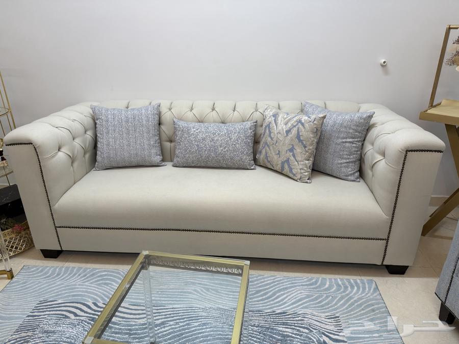 New sofa used for one year with curtain and table set63726912668931113