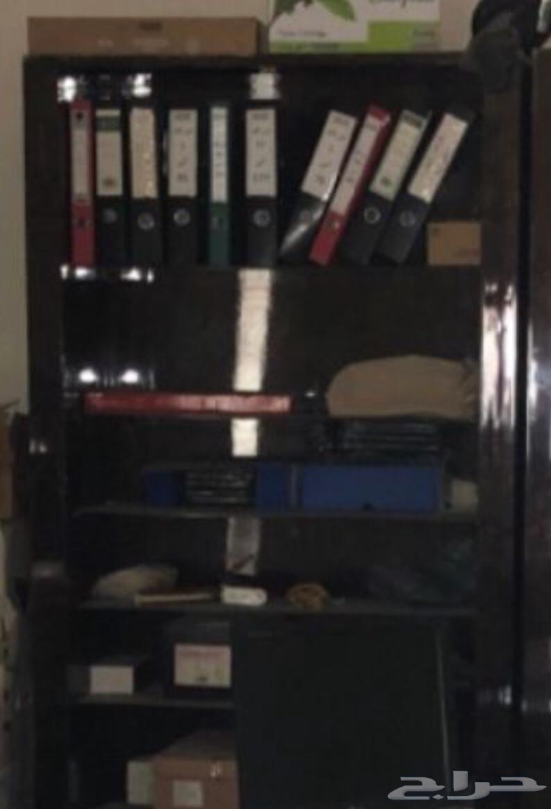 Two drawer tables and a set of shelves for books and files for the office63723361322881110