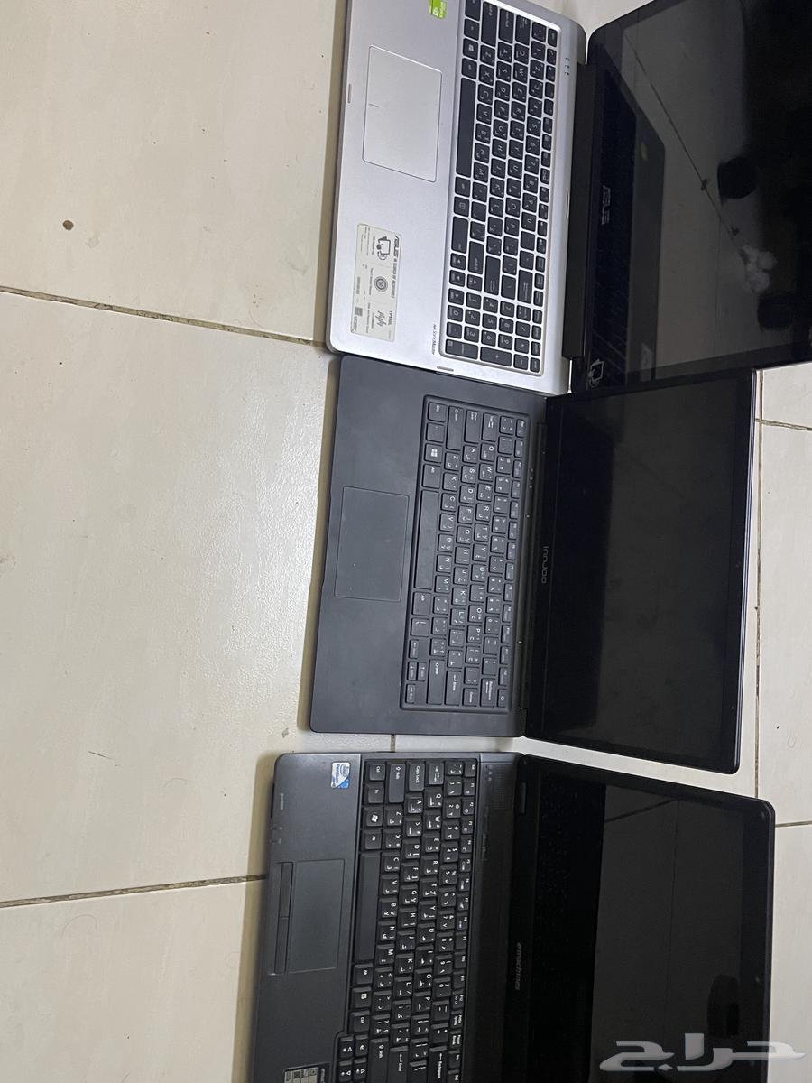 Laptops for sale with defects such as battery, GPU, and IC63733119367810112