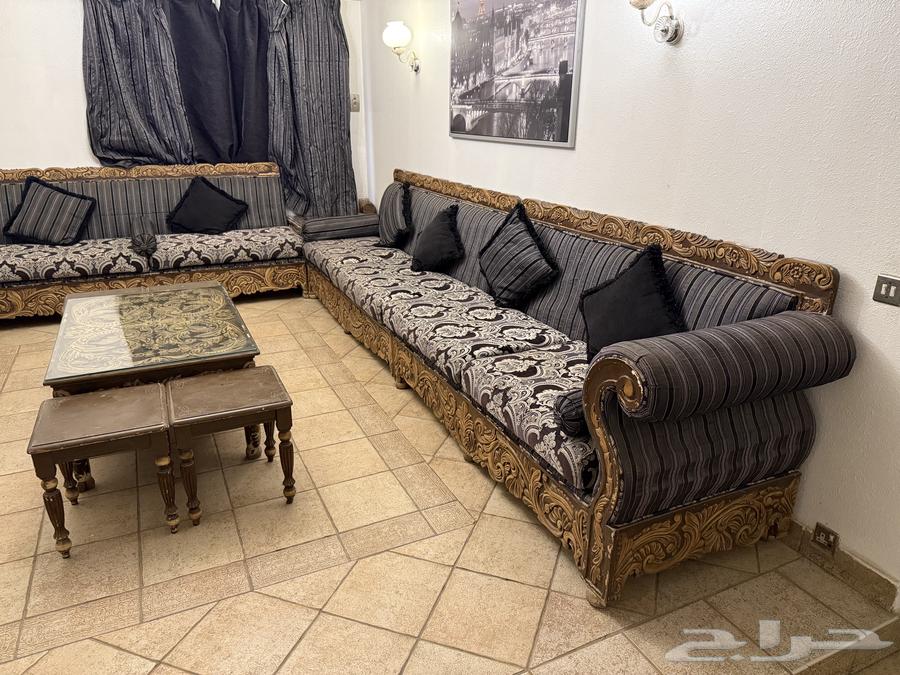 طقم كنب صالون دمياطي خشب زان63732557068291111