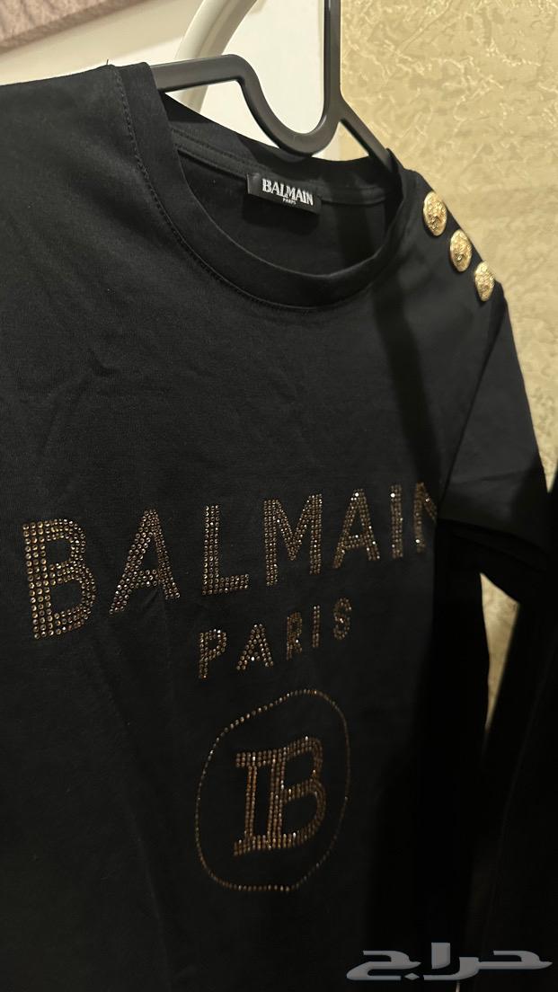 تيشيرت ماركة بالمان اسود بنقوش ذهبية نسائي63735838121730112