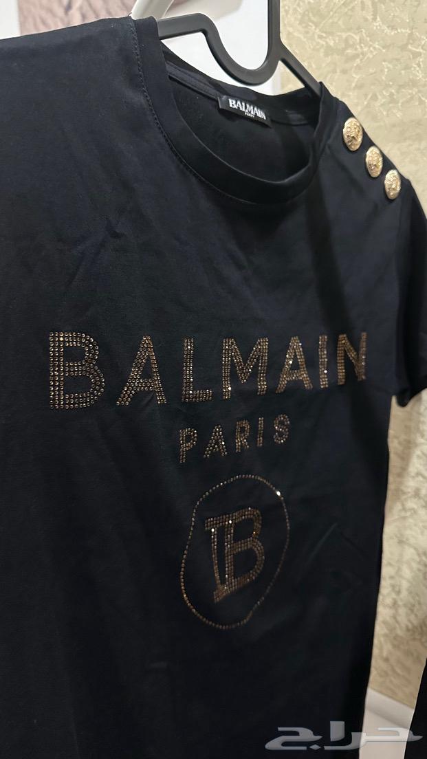 تيشيرت ماركة بالمان اسود بنقوش ذهبية نسائي63735838121730113