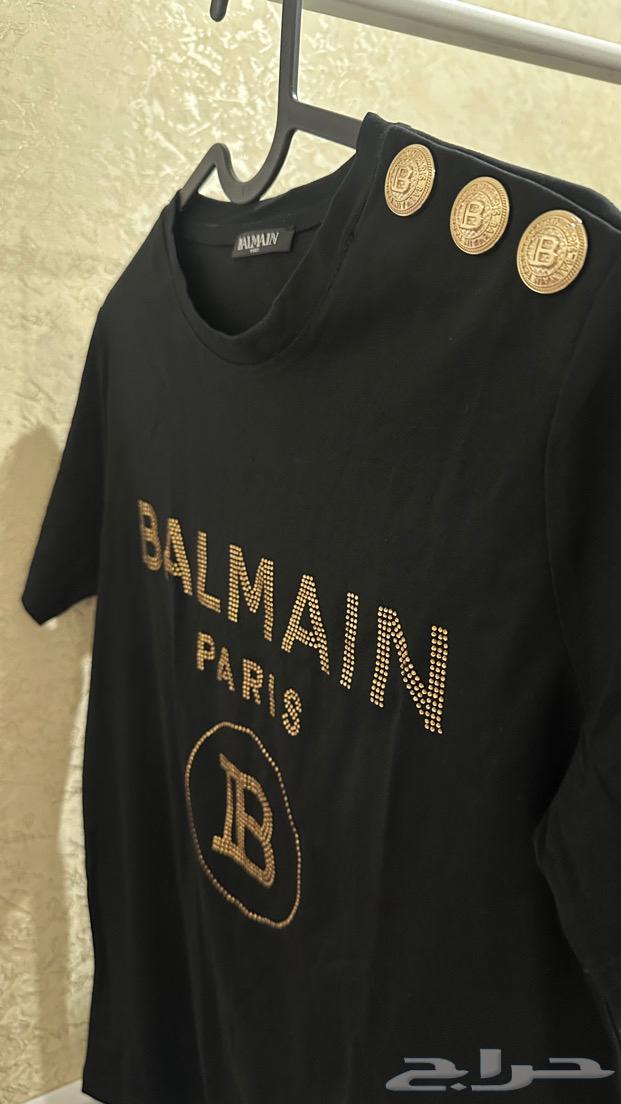 تيشيرت ماركة بالمان اسود بنقوش ذهبية نسائي63735838121730110