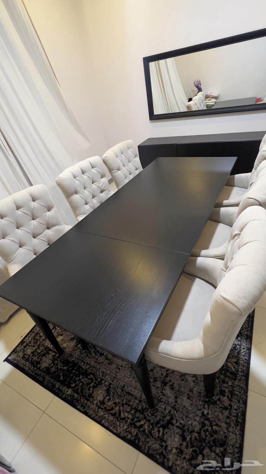 For sale, semi-new dining table set from IKEA, custom chairs63746209237121110