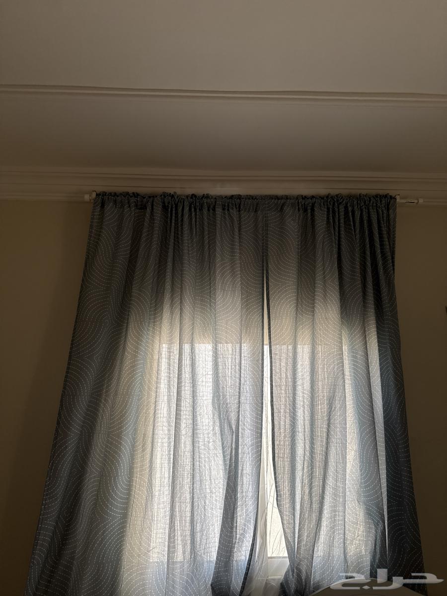 ستائر من ايكيا جديده دانتيل وقماش ب80 8 قطع والاضاءه ب5063743766949634111