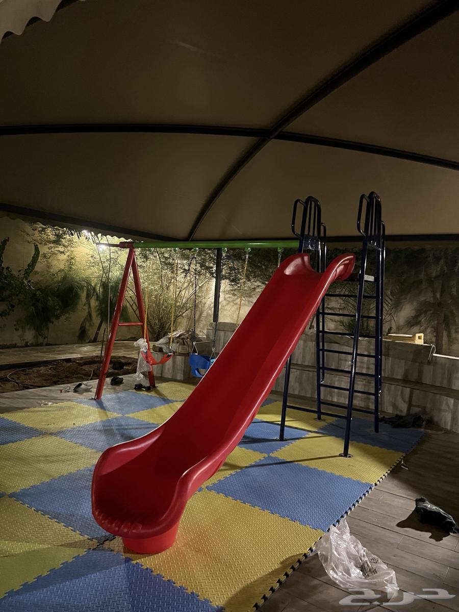 Kids Games 3 Swings with 1 Slide and 1 Basketball Hoop, 1 in 5 Unique Game63743295373058110