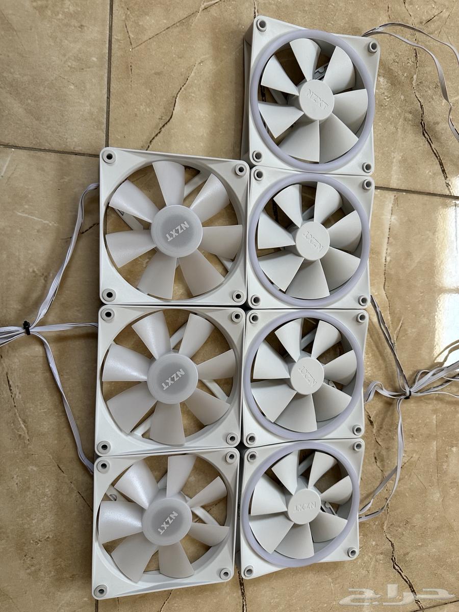 للبيع 7 مراوح nzxt 120 ml ابيض63676028566273112