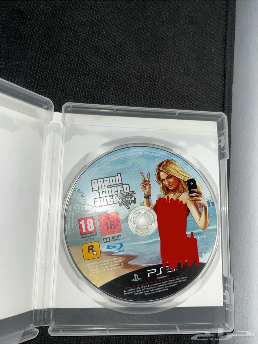 شريط قراند 5 PS3 للبيع   مع علبه بطاقات psn63749039119106111