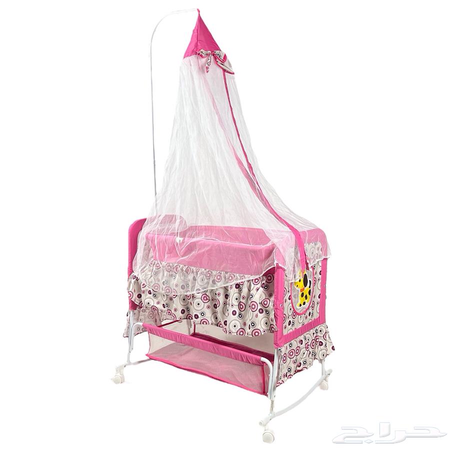 Baby Crib with Mosquito Net and Adjustable Canopy - Newborn Crib63749318729858114