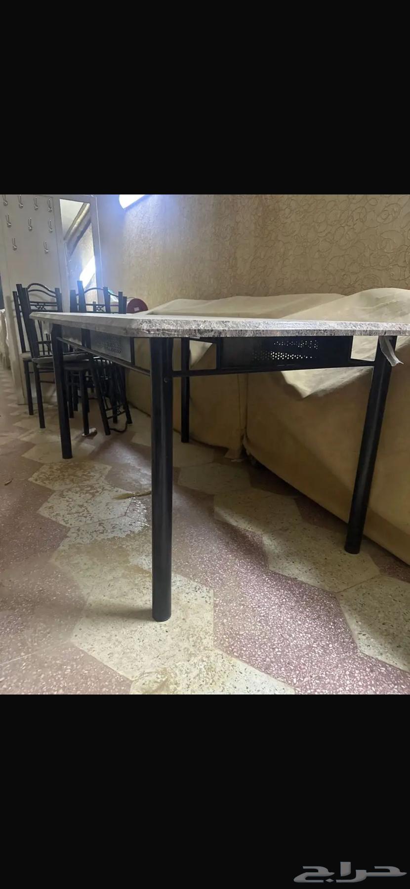 For sale: refrigerator, new sofa, and dining table with chairs63744506019202112