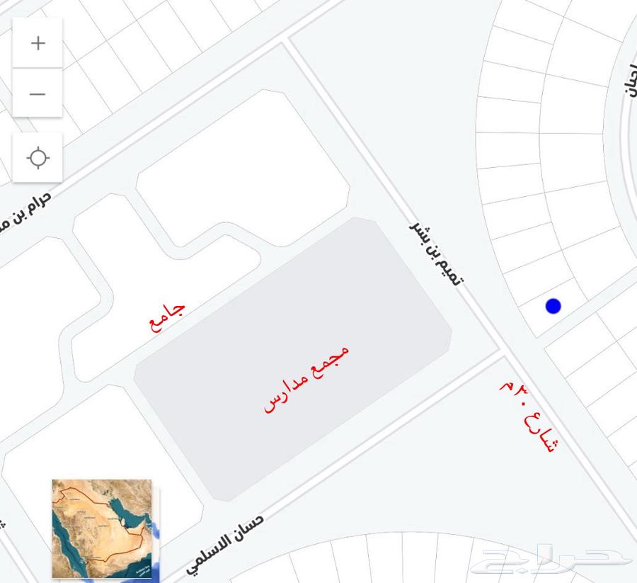 ارض للبيع بحي شمال الجامعة - تبوك63612294721409110