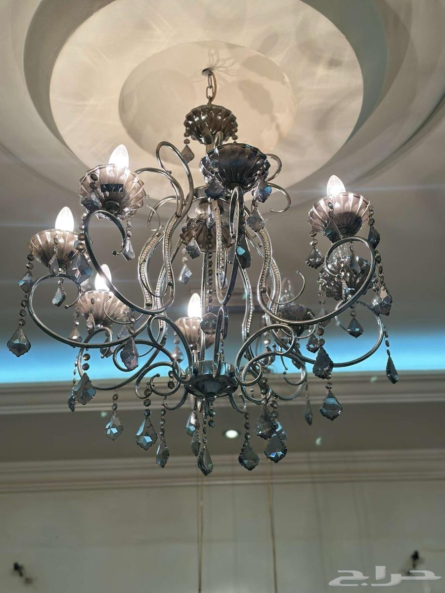 8-bulb platinum-colored ceiling light63750133168643113