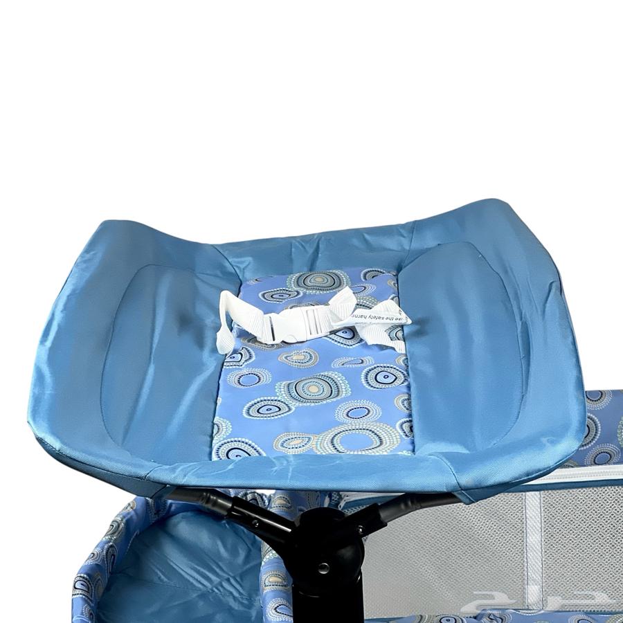 2-in-1 Baby Crib and Playpen - Crib with Side Pockets and Wheels for Mobility63773227110402114