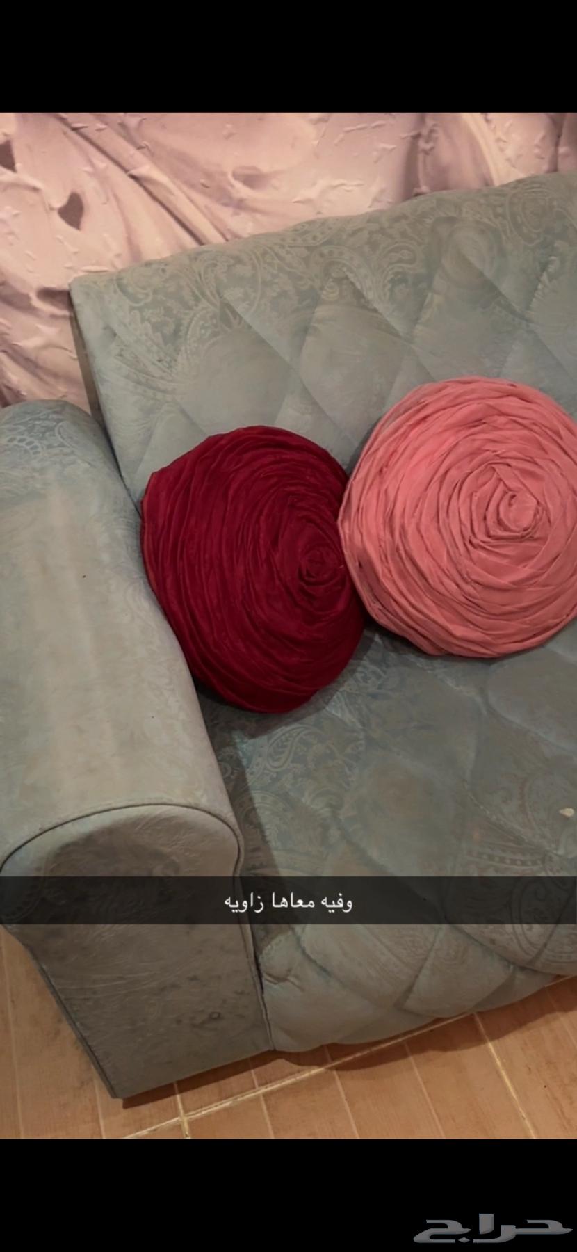 كنب اربع قطع حرف ال واثنين سرير63769522893443111