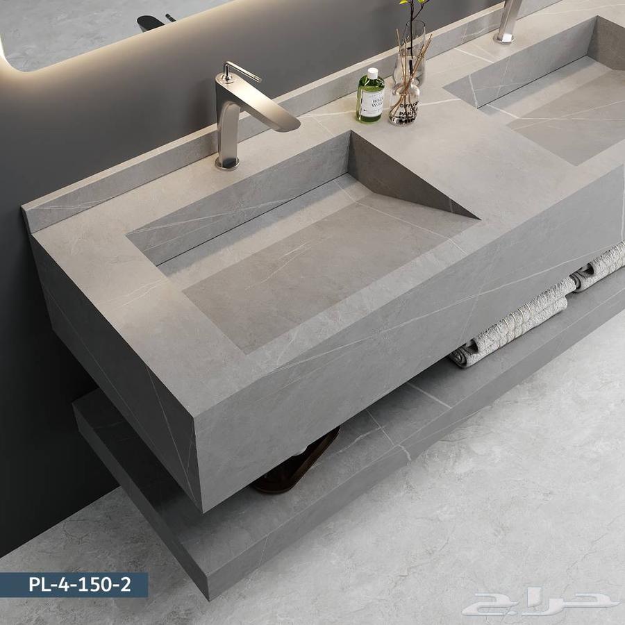 Porcelain Sink 60 and 150 cm, Ready New Sinks with Mirror and Shelf63784090434690111