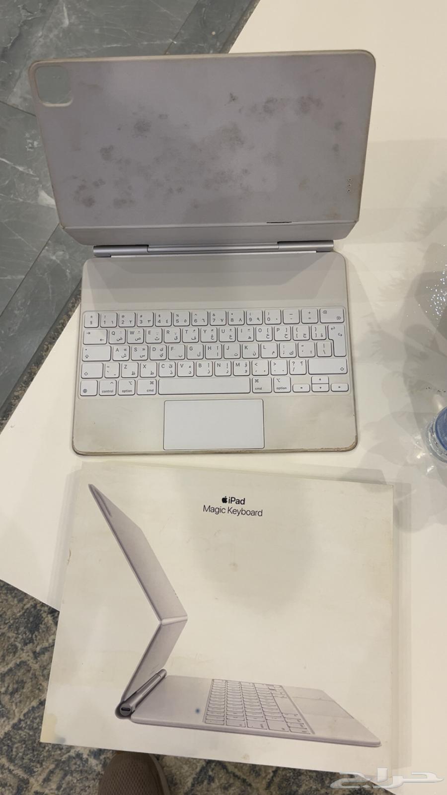 كيبورد Apple Magic Keyboard أبيض   12.9 إنش (موديل 2021)63780440411393111