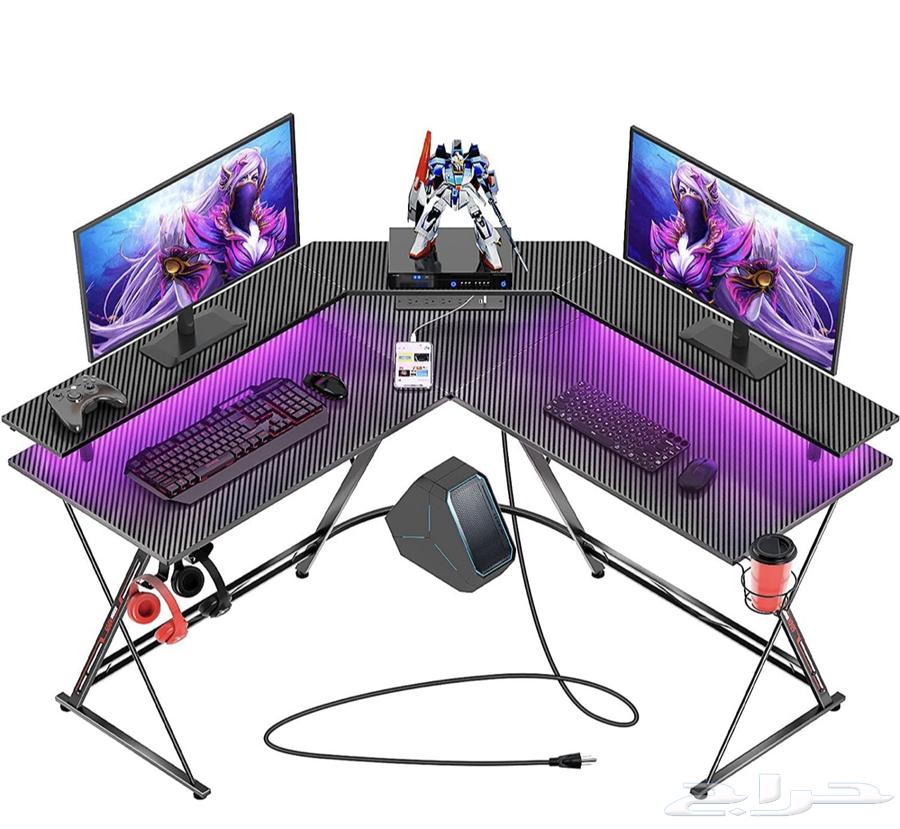 Corner coffee table with sockets and lighting63783411854082112