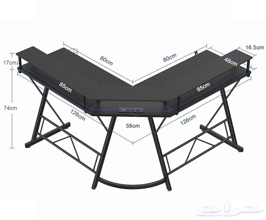 Corner coffee table with sockets and lighting63783411854082114
