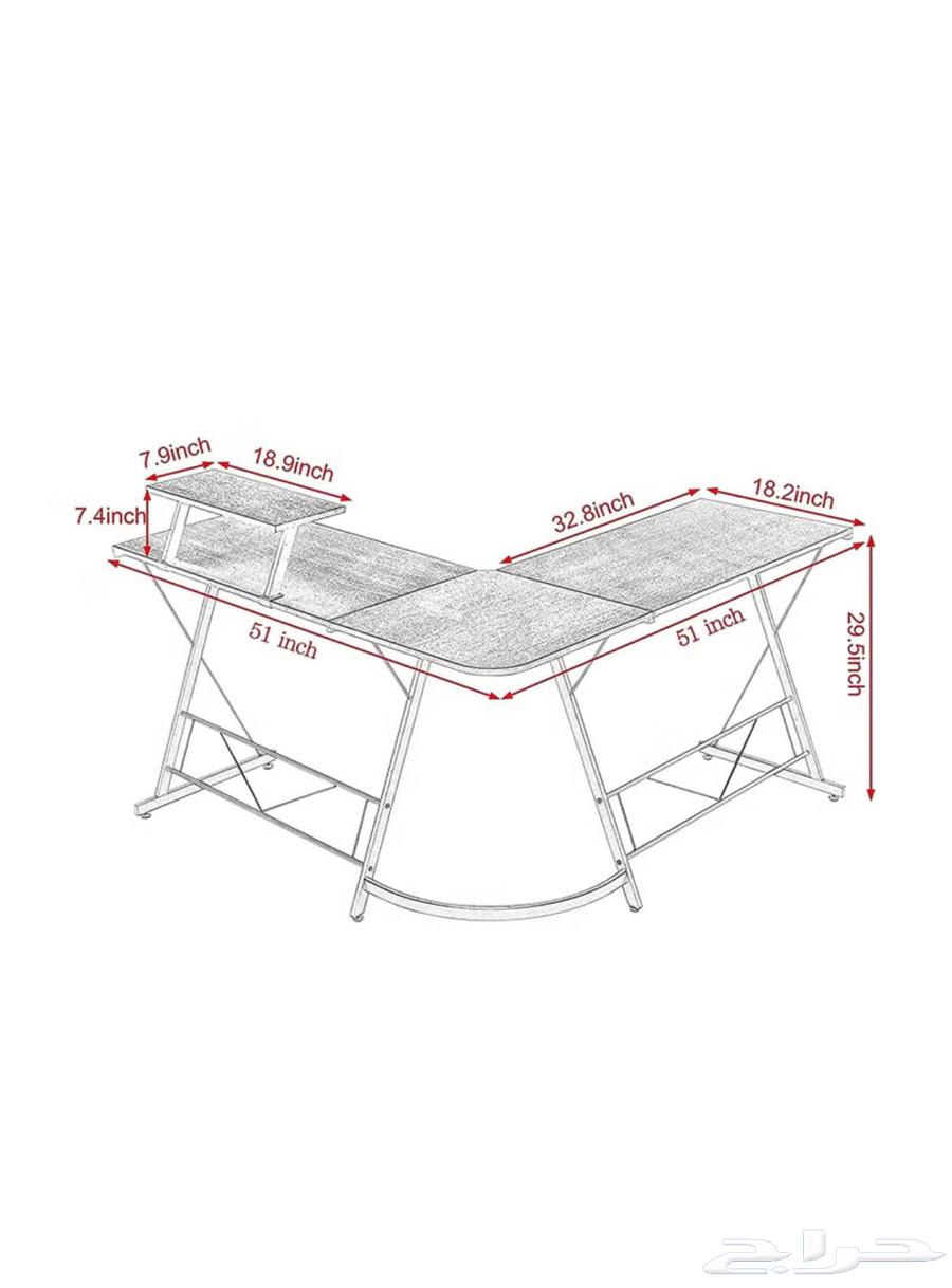 L-shaped gaming table, completely unused63783558308482111