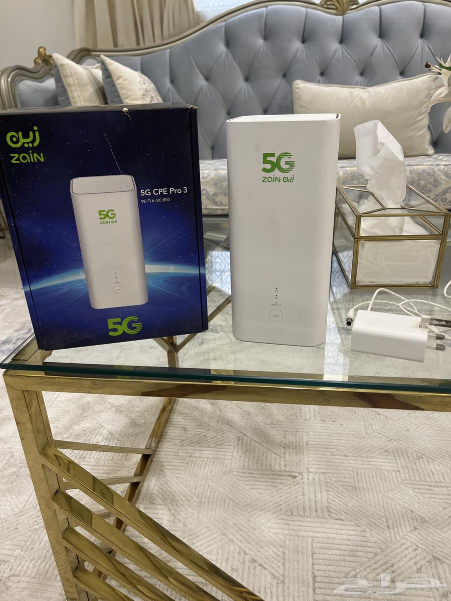 For sale Zain 5G modem router, clean condition, asking price 400 SAR63781392549505110