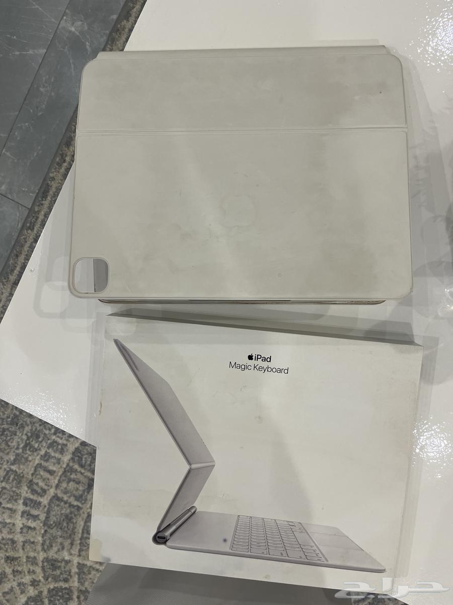 كيبورد Apple Magic Keyboard أبيض   12.9 إنش (موديل 2021)63780440411393110