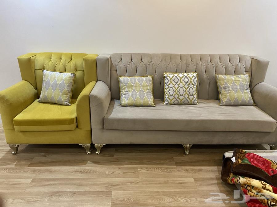 Used clean sofa, three large pieces, two small pieces and a small chair63781080841985110