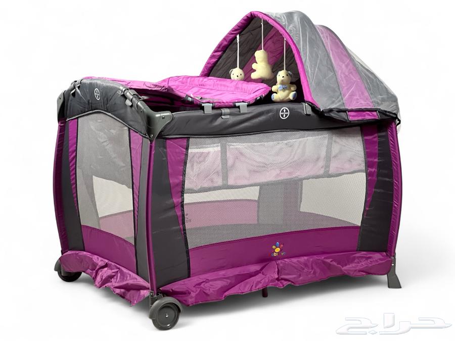 Two-Level Baby Playpen - Bed and Baby Enclosure with Canopy and Mosquito Net63786739185667110