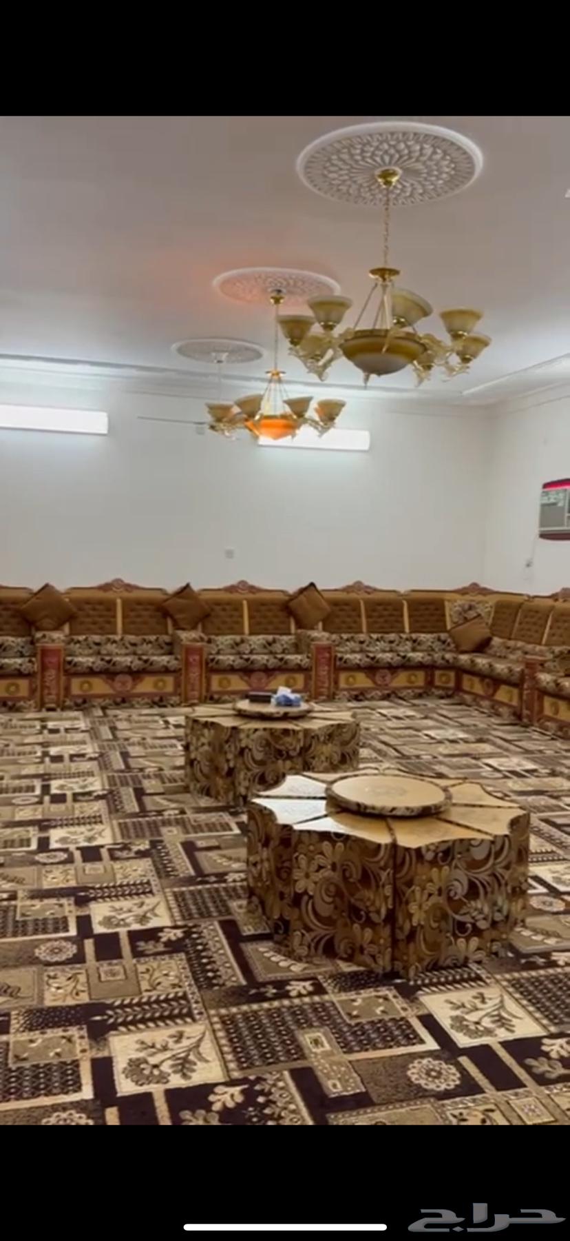 Luxurious semi-new sofa for sale, size 9 by 7 with six chairs, cushions, and tables63779685920130112