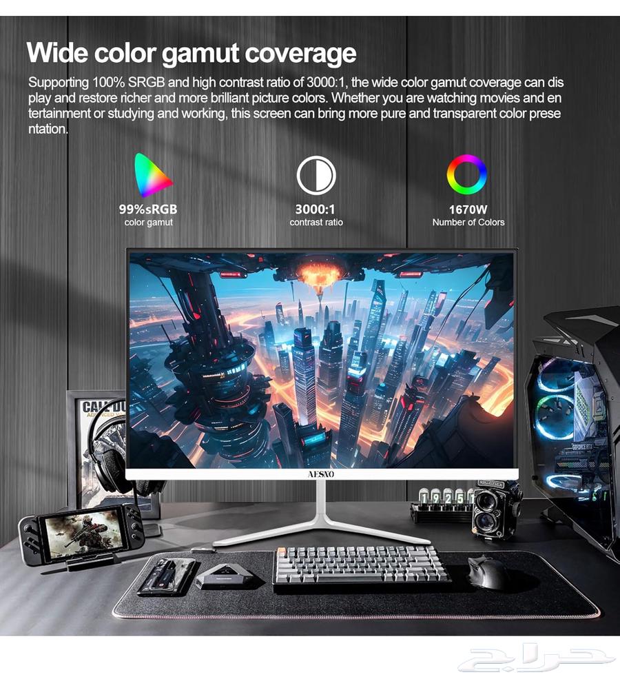 AOC 22-inch Screen with Full High Definition 1080p Resolution63790874216067112