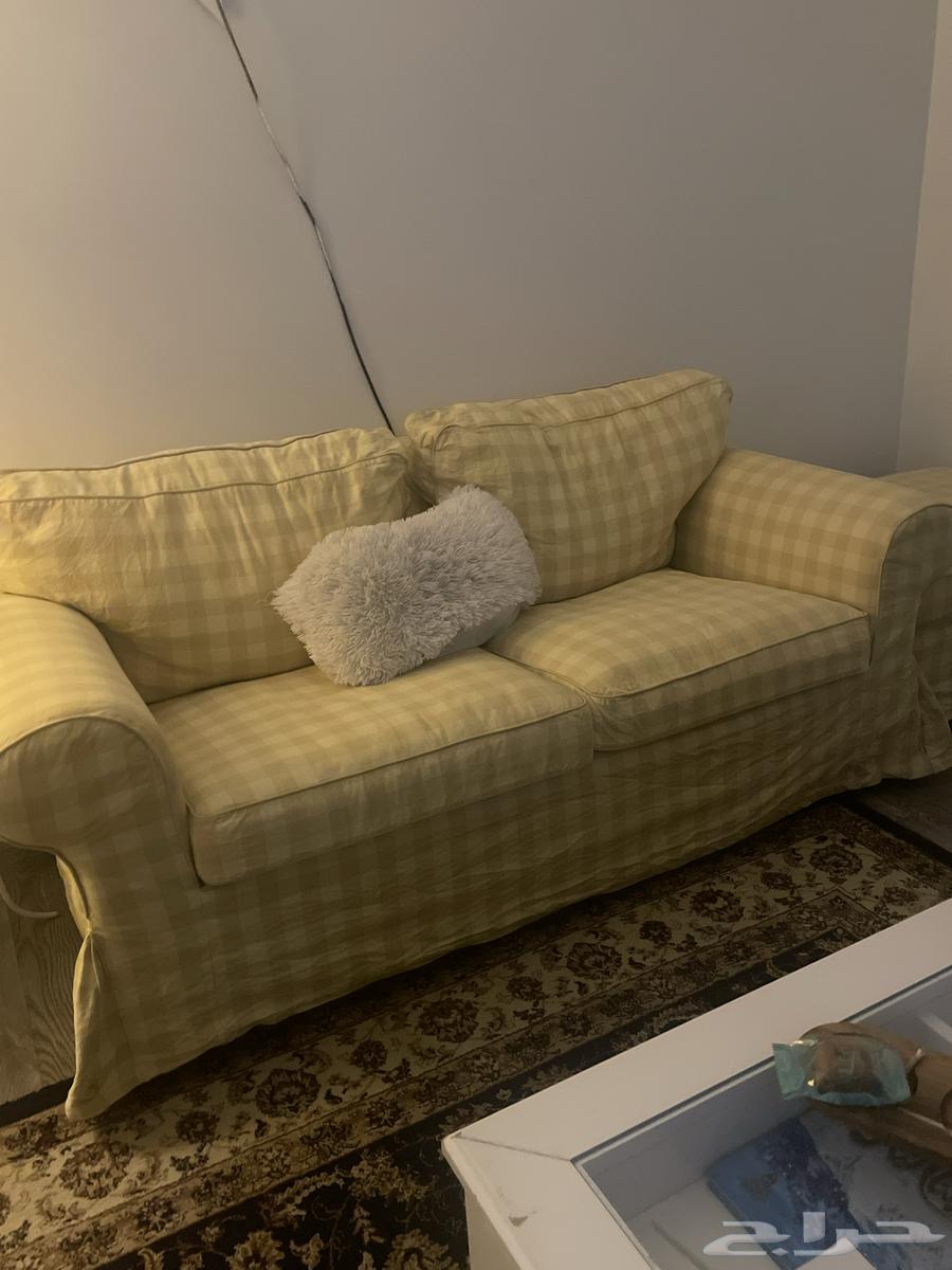 كنب ايكيا اصفر بنش ايكيا63788632706051110