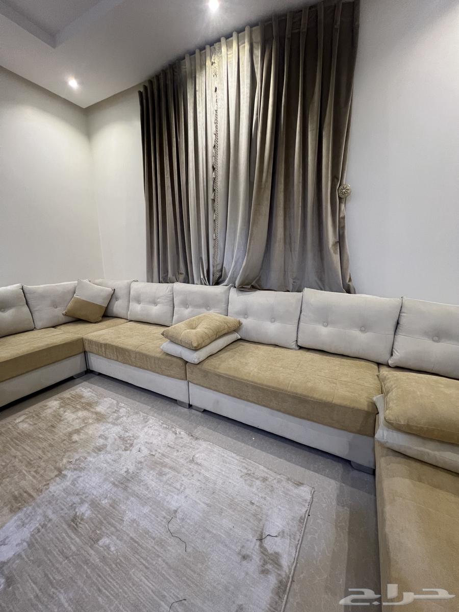 8-meter living room sofa set with curtain and IKEA table and bookshelf63727550997377112