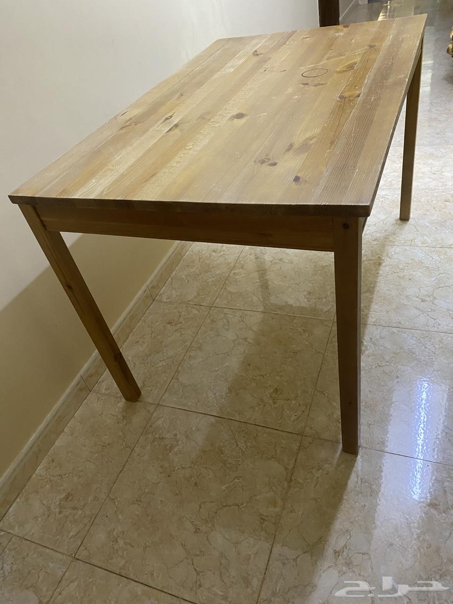 طاولة طعام خشب ايكيا وخداديات تفاحي بورود63789579826819110