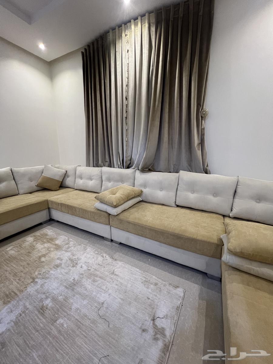 8-meter living room sofa set with curtain and IKEA table and bookshelf63727550997377114
