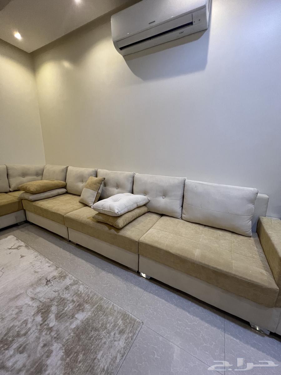 8-meter living room sofa set with curtain and IKEA table and bookshelf63727550997377111